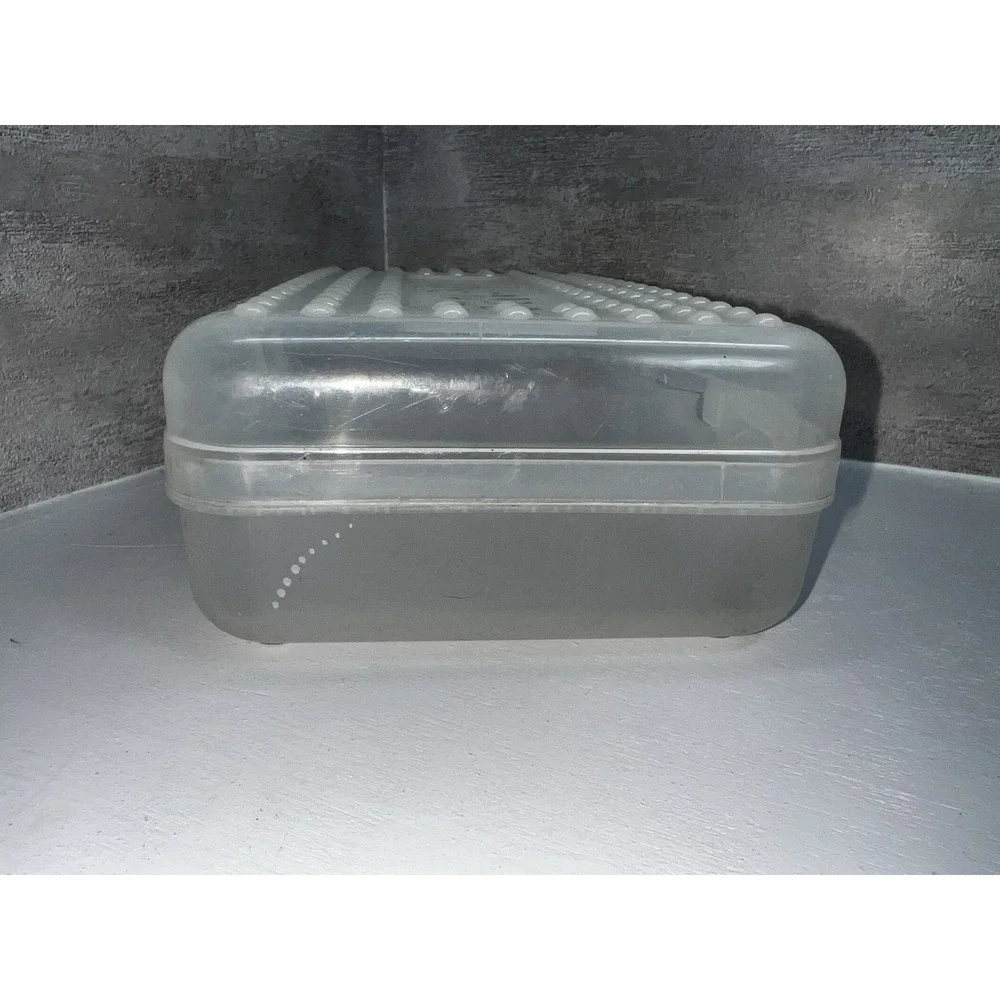 Vintage 90s Spacemaker Pencil Box Case Clear Made in the USA